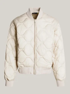 Kurtki & Płaszcze*Tommy Hilfiger Kurtka Bomber Z Falowanym Pikowaniem BLEACHED STONE