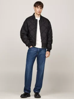 Kurtki & Płaszcze*Tommy Hilfiger Kurtka Bomber Z Falowanym Pikowaniem BLACK