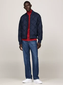 Kurtki & Płaszcze*Tommy Hilfiger Kurtka Bomber Z Falowanym Pikowaniem DESERT SKY