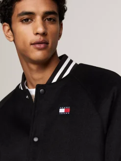 Kurtki & Płaszcze|Bomberki*Tommy Hilfiger Kurtka Bomber Z Kontrastowymi Detalami BLACK