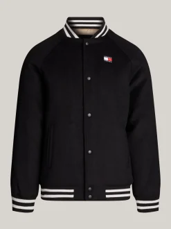 Kurtki & Płaszcze|Bomberki*Tommy Hilfiger Kurtka Bomber Z Kontrastowymi Detalami BLACK