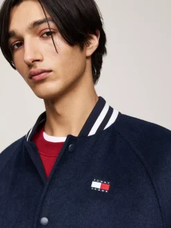 Kurtki & Płaszcze|Bomberki*Tommy Hilfiger Kurtka Bomber Z Kontrastowymi Detalami DARK NIGHT NAVY
