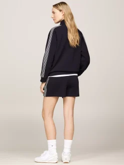 Bluzy Dresowe & Z Kapturem*Tommy Hilfiger Kurtka Dresowa W Stylu Varsity DESERT SKY