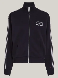 Bluzy Dresowe & Z Kapturem*Tommy Hilfiger Kurtka Dresowa W Stylu Varsity DESERT SKY