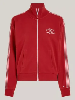 Bluzy Dresowe & Z Kapturem*Tommy Hilfiger Kurtka Dresowa W Stylu Varsity DARK MAGMA