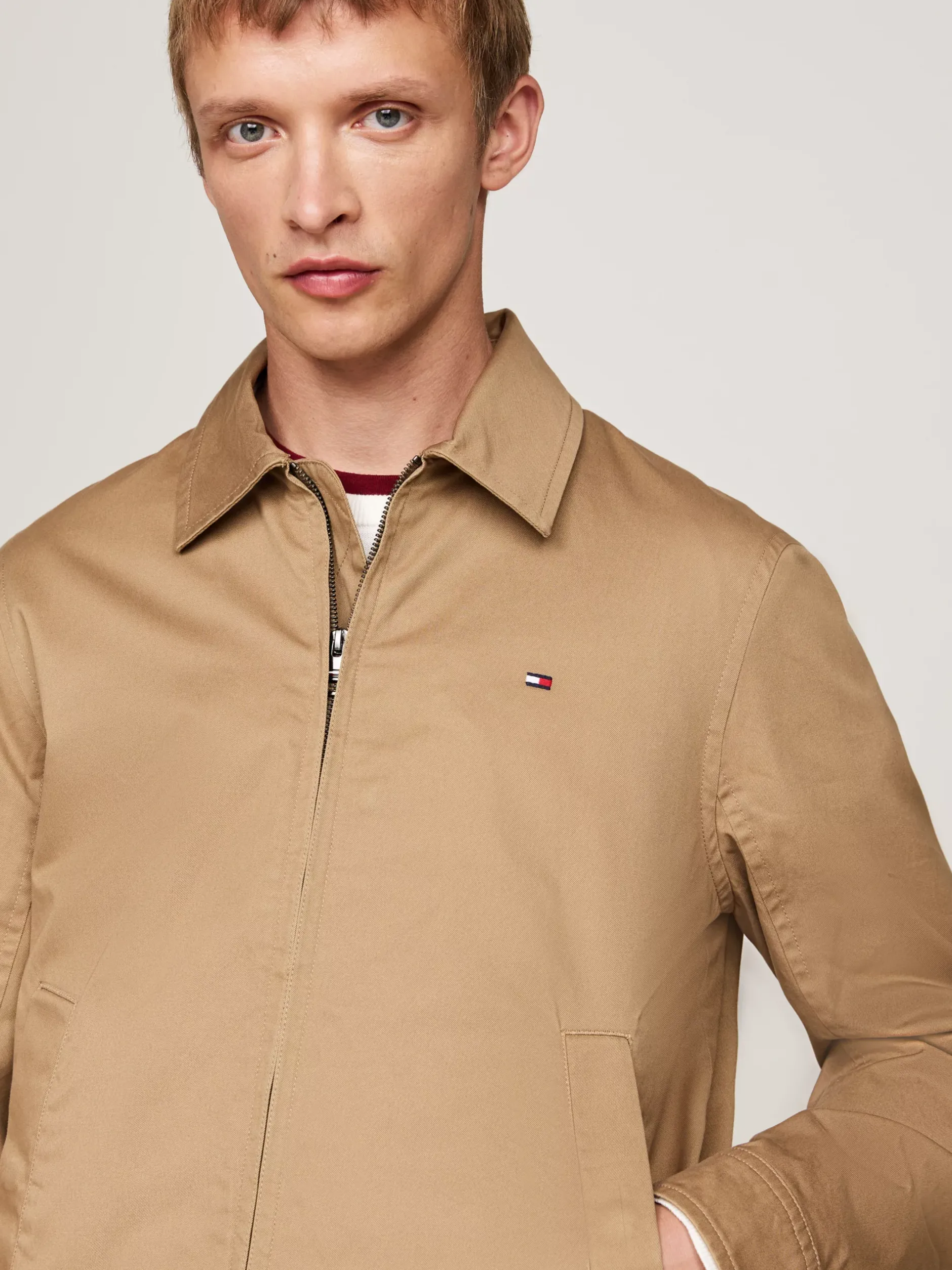 Kurtki & Płaszcze|Bomberki*Tommy Hilfiger Kurtka Ivy Z Zapięciem Na Zamek SAFARI CANVAS