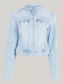 Kurtki & Płaszcze*Tommy Hilfiger Kurtka Jeansowa Biker O Obcisłym Kroju DENIM LIGHT