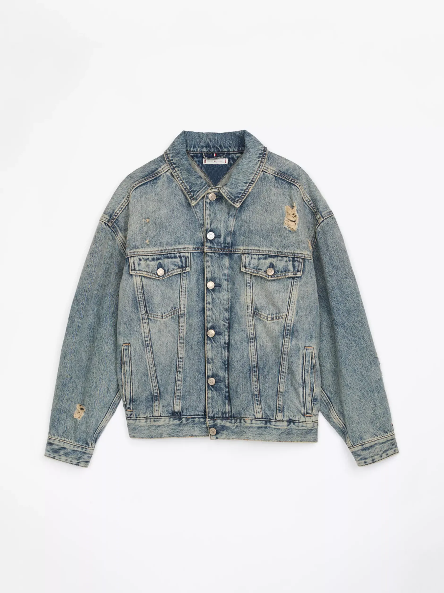 Kurtki & Płaszcze*Tommy Hilfiger Kurtka Jeansowa Trucker Adaptive MEG
