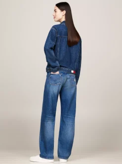 Kurtki & Płaszcze*Tommy Hilfiger Kurtka Jeansowa Trucker O Kroju Mom Fit DENIM DARK