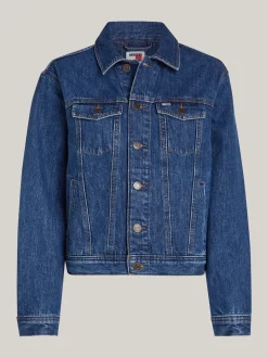 Kurtki & Płaszcze*Tommy Hilfiger Kurtka Jeansowa Trucker O Kroju Mom Fit DENIM DARK