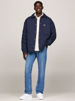 Kurtki & Płaszcze*Tommy Hilfiger Kurtka Koszulowa Z Puchowym Wypełnieniem DARK NIGHT NAVY