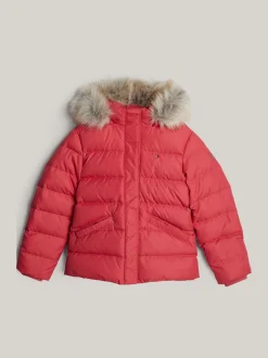 Kurtki I Płaszcze*Tommy Hilfiger Kurtka Puchowa Adaptive Z Kapturem HERITAGE PINK