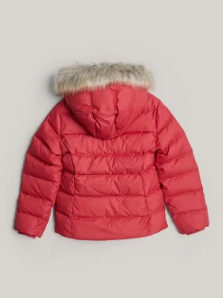 Kurtki I Płaszcze*Tommy Hilfiger Kurtka Puchowa Adaptive Z Kapturem HERITAGE PINK