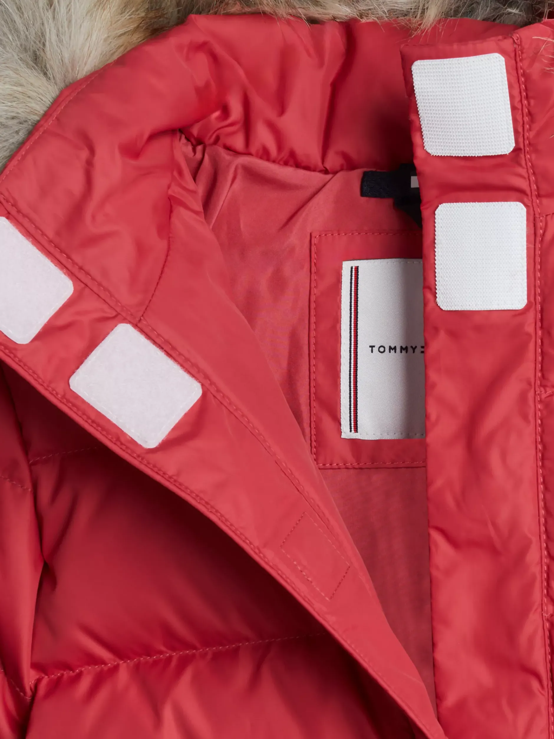 Kurtki I Płaszcze*Tommy Hilfiger Kurtka Puchowa Adaptive Z Kapturem HERITAGE PINK