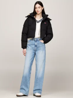 Kurtki & Płaszcze*Tommy Hilfiger Kurtka Puchowa Alaska O Skróconym Kroju BLACK