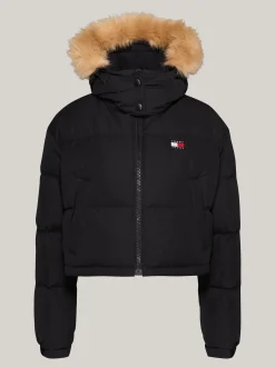 Kurtki & Płaszcze*Tommy Hilfiger Kurtka Puchowa Alaska O Skróconym Kroju BLACK