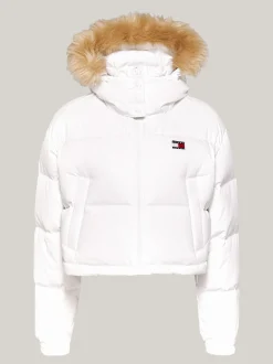 Kurtki & Płaszcze*Tommy Hilfiger Kurtka Puchowa Alaska O Skróconym Kroju WHITE