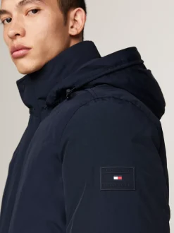 Kurtki & Płaszcze*Tommy Hilfiger Kurtka Puchowa Bomber Rockie Ze Sztucznym Futrem DESERT SKY