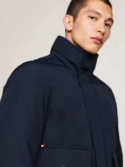 Kurtki & Płaszcze*Tommy Hilfiger Kurtka Puchowa Bomber Rockie Ze Sztucznym Futrem DESERT SKY