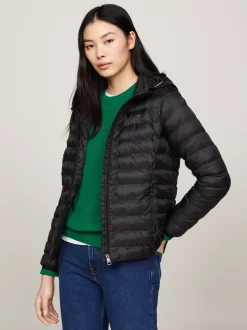 Kurtki & Płaszcze*Tommy Hilfiger Kurtka Puchowa Z Zapięciem Na Zamek BLACK