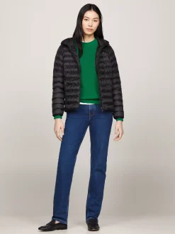 Kurtki & Płaszcze*Tommy Hilfiger Kurtka Puchowa Z Zapięciem Na Zamek BLACK