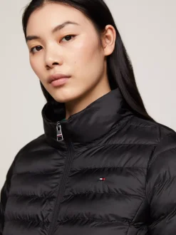 Kurtki & Płaszcze*Tommy Hilfiger Kurtka Puchowa Z Zapięciem Na Zamek BLACK