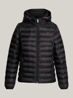 Kurtki & Płaszcze*Tommy Hilfiger Kurtka Puchowa Z Zapięciem Na Zamek BLACK