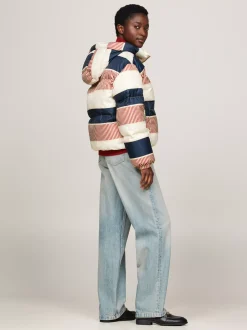 Kurtki & Płaszcze*Tommy Hilfiger Kurtka Puffer Z Sygnowanym Wzorem GLOBAL STP H PUFFER/ CNTY IVORY