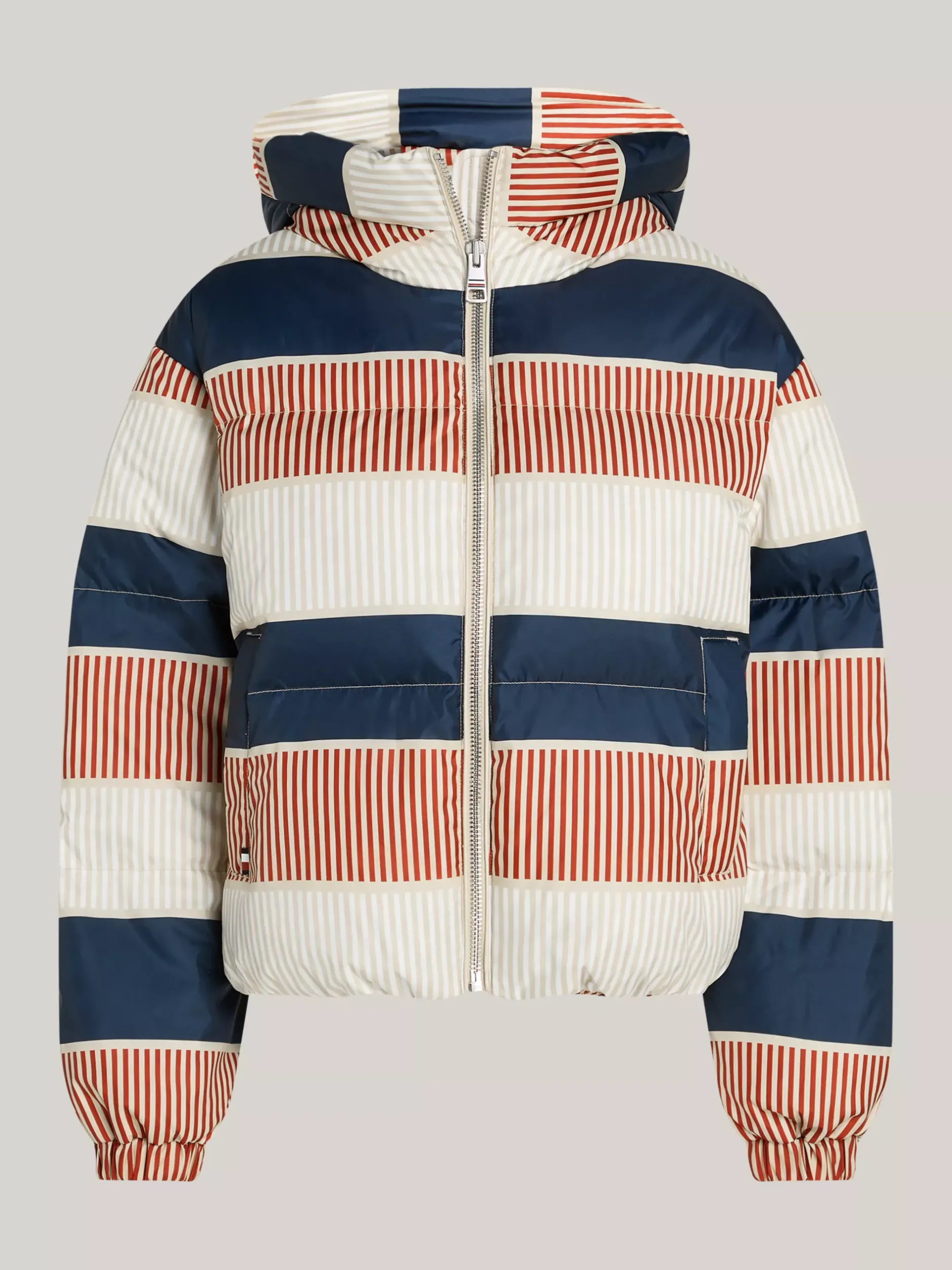 Kurtki & Płaszcze*Tommy Hilfiger Kurtka Puffer Z Sygnowanym Wzorem GLOBAL STP H PUFFER/ CNTY IVORY