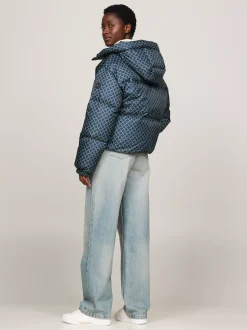 Kurtki & Płaszcze*Tommy Hilfiger Kurtka Puffer Z Sygnowanym Wzorem DIAMOND MONOTYPE/ MILITARY DENIM