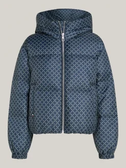 Kurtki & Płaszcze*Tommy Hilfiger Kurtka Puffer Z Sygnowanym Wzorem DIAMOND MONOTYPE/ MILITARY DENIM