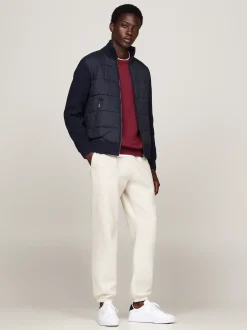 Swetry|Dzianina*Tommy Hilfiger Kurtka Smart Casual O Mieszanej Fakturze DESERT SKY