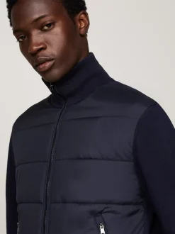Swetry|Dzianina*Tommy Hilfiger Kurtka Smart Casual O Mieszanej Fakturze DESERT SKY