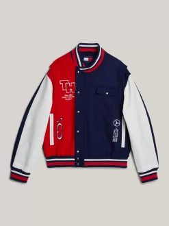 Kurtki & Płaszcze|Bomberki*Tommy Hilfiger Kurtka Tommy X Mercedes F1 X CR W Stylu Varsity YALE NAVY