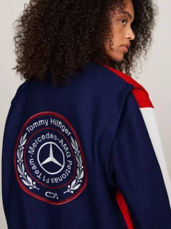 Kurtki & Płaszcze|Bomberki*Tommy Hilfiger Kurtka Tommy X Mercedes F1 X CR W Stylu Varsity YALE NAVY