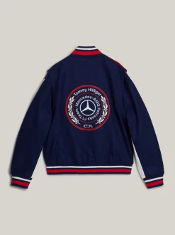 Kurtki & Płaszcze|Bomberki*Tommy Hilfiger Kurtka Tommy X Mercedes F1 X CR W Stylu Varsity YALE NAVY