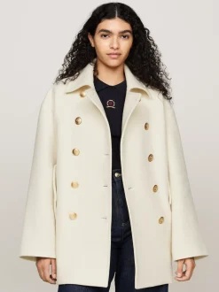 Kurtki & Płaszcze|Wełniane Płaszcze*Tommy Hilfiger Kurtka Typu Bosmanka IVORY