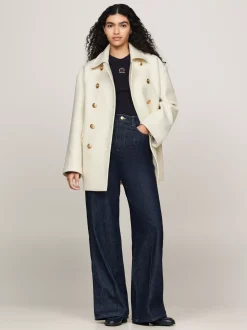 Kurtki & Płaszcze|Wełniane Płaszcze*Tommy Hilfiger Kurtka Typu Bosmanka IVORY