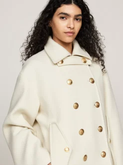 Kurtki & Płaszcze|Wełniane Płaszcze*Tommy Hilfiger Kurtka Typu Bosmanka IVORY