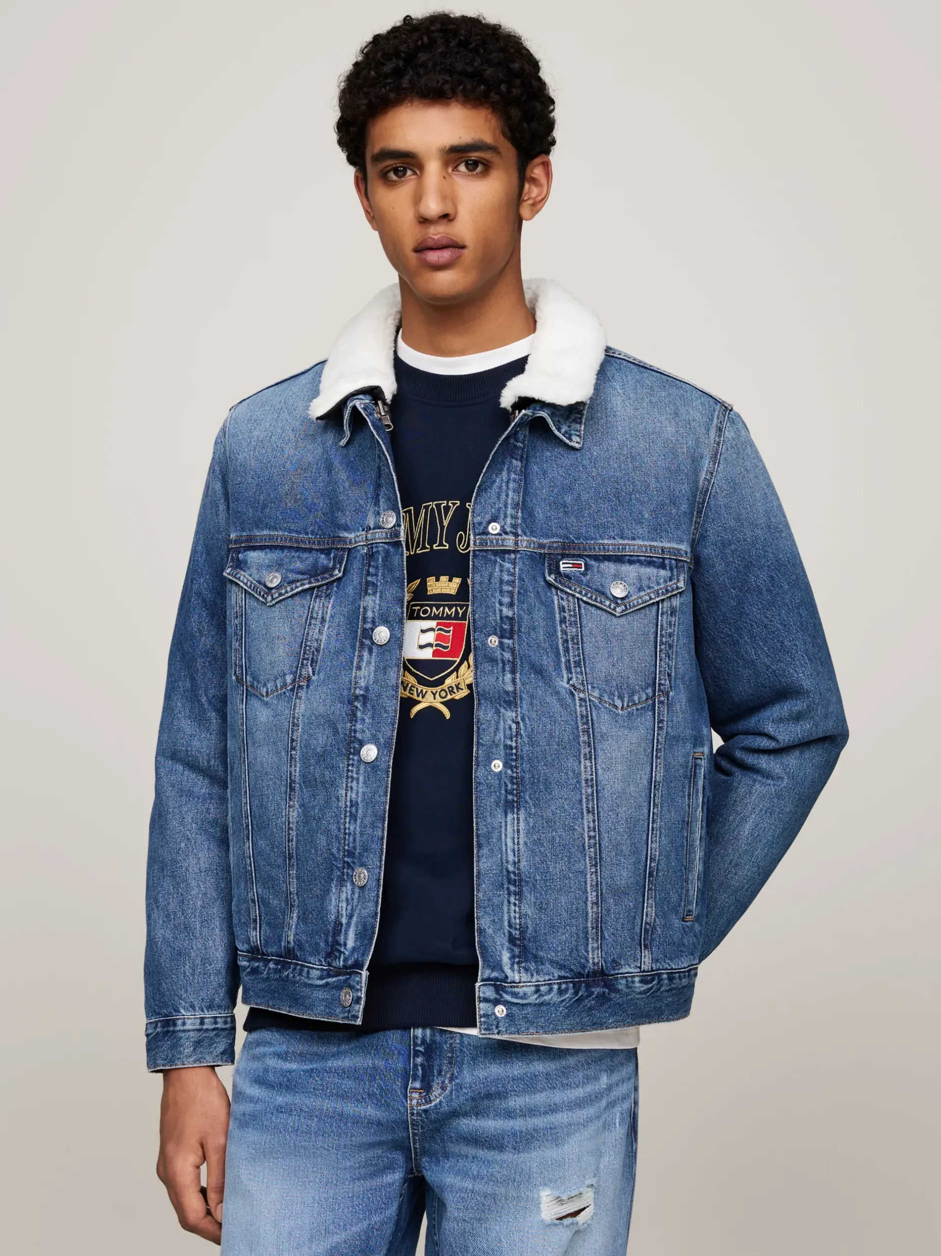 Kurtki & Płaszcze*Tommy Hilfiger Kurtka Typu Trucker 3 W 1 Ryan Z Denimu DENIM DARK