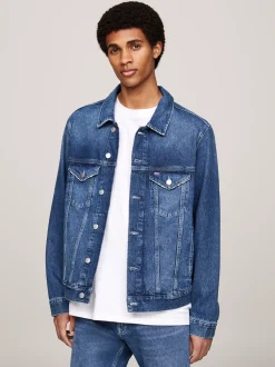 Kurtki & Płaszcze*Tommy Hilfiger Kurtka Typu Trucker Z Denimu Z Logo Z Tyłu DENIM MEDIUM