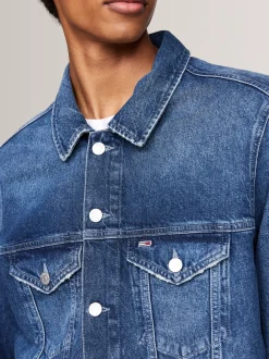 Kurtki & Płaszcze*Tommy Hilfiger Kurtka Typu Trucker Z Denimu Z Logo Z Tyłu DENIM MEDIUM