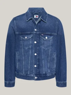 Kurtki & Płaszcze*Tommy Hilfiger Kurtka Typu Trucker Z Denimu Z Logo Z Tyłu DENIM MEDIUM