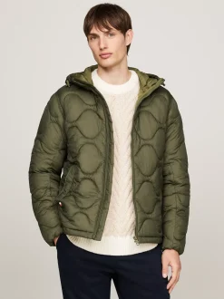 Kurtki & Płaszcze*Tommy Hilfiger Kurtka Z Kapturem Z Termoizolacją ARMY GREEN