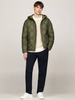 Kurtki & Płaszcze*Tommy Hilfiger Kurtka Z Kapturem Z Termoizolacją ARMY GREEN