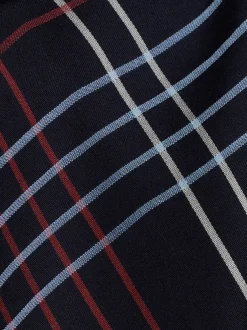 Szaliki|Szaliki*Tommy Hilfiger Kwadratowa Apaszka Corporate W Kratę SPACE BLUE