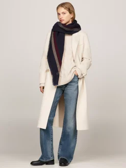 Szaliki|Szaliki*Tommy Hilfiger Kwadratowy Szal Z Monogramem TH CORP MIX