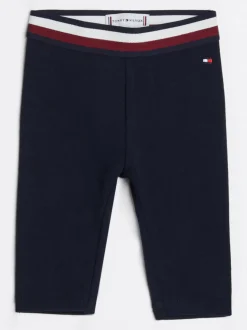 Dziewczynki|Chłopcy*Tommy Hilfiger Legginsy O Pełnej Długości Z Flagą Hilfiger DESERT SKY