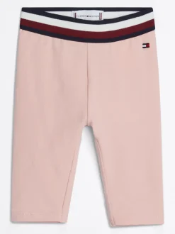 Dziewczynki|Chłopcy*Tommy Hilfiger Legginsy O Pełnej Długości Z Flagą Hilfiger SOFT ROSE