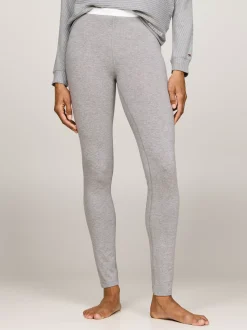 Stroje Domowe*Tommy Hilfiger Legginsy Pełnej Długości Hilfiger Monotype MID GREY HT